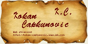 Kokan Čapkunović vizit kartica